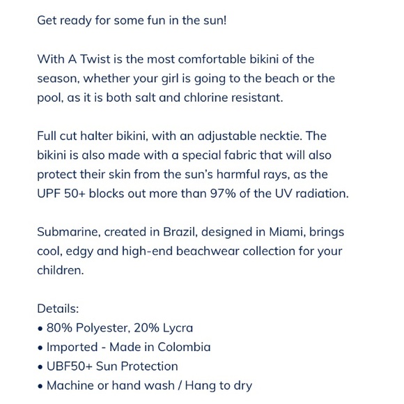 Submarine**Pink Striped Halter Bikini Set**8,14,16**$86 - Picture 6 of 6